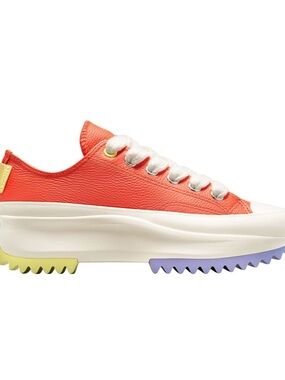 CONVERSE RUN STAR HIKE Women’s Coral Low-Top Leather Platform Sneaker
